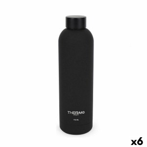 Thermosflasche ThermoSport Soft Touch Schwarz 750 ml (6 Stück) |  T...