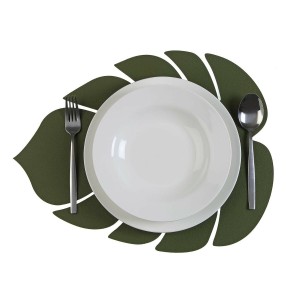 Untersetzer Versa Pflanzenblatt grün 35 x 44,5 cm |  Untersetzer , ...