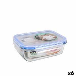 Lunchbox hermetisch Quttin rechteckig 600 ml 17,5 x 13 x 6 cm (6 St...
