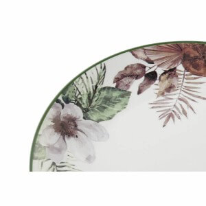 Flad plade DKD Home Decor Blomster Porzellan (27 x 27 x 2 cm) |  Ge...
