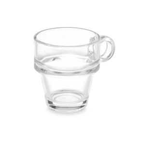 Satz von Kaffeetassen Vivalto Z908-4/BHA6 Durchsichtig Glas 90 ml (...