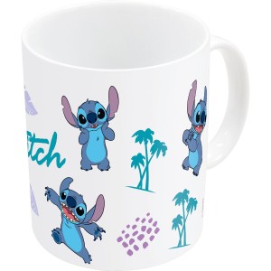Henkelbecher Stitch Blau Lila aus Keramik 350 ml |  Tassen und Ther...