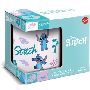 Henkelbecher Stitch Blau Lila aus Keramik 350 ml |  Tassen und Ther...
