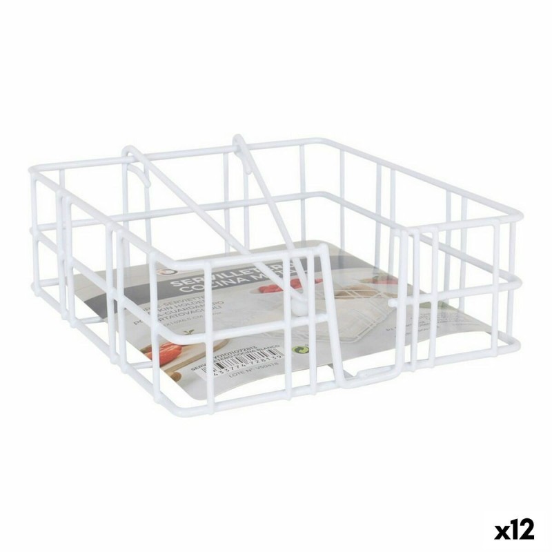 Serviettenring Confortime Weiß 18 x 18 x 6,5 cm (12 Stück) | Weite... Serviettenring Confortime Weiß 18 x 18 x 6,5 cm (12 Stück) | Weite...