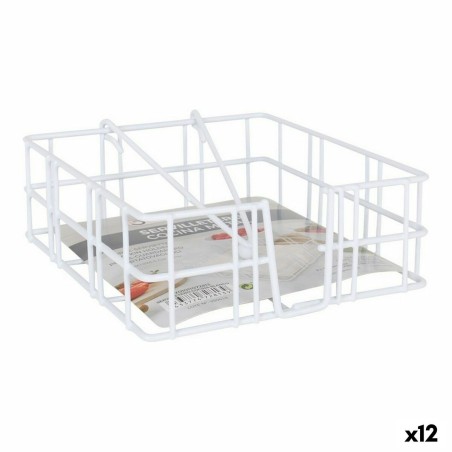 Serviettenring Confortime Weiß 18 x 18 x 6,5 cm (12 Stück) |  Weite...