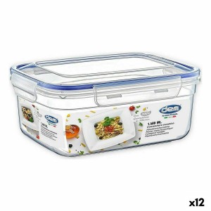 Lunchbox hermetisch Dem rechteckig 1,4 L 20 x 15 x 9 cm (12 Stück) ...