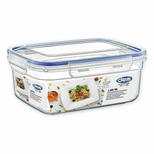 Lunchbox hermetisch Dem rechteckig 1,4 L 20 x 15 x 9 cm (12 Stück) ...