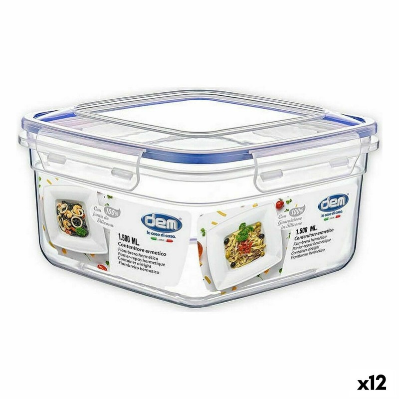 Lunchbox hermetisch Dem 1,5 L 18 x 18 x 10 cm (12 Stück) | Brotdos... Lunchbox hermetisch Dem 1,5 L 18 x 18 x 10 cm (12 Stück) | Brotdos...