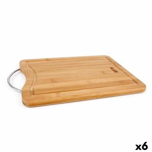Schneidebrett Quttin Braun Silberfarben Bambus 50 x 35 x 1,5 cm (6 ...