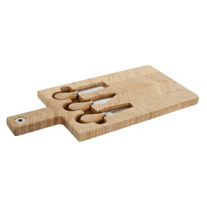 Schneidebrett Home ESPRIT natürlich Bambus Edelstahl 41 x 18,3 x 2 ...