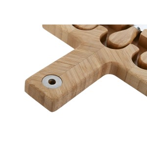 Schneidebrett Home ESPRIT natürlich Bambus Edelstahl 41 x 18,3 x 2 ...