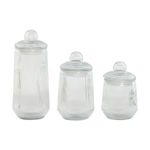 Set mit 3 Kanistern Home ESPRIT Durchsichtig Silikon Kristall 1,4 L...