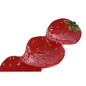 Tablett für Snacks Home ESPRIT Rot Moderne 32 x 11,5 x 3,2 cm |  Ge...