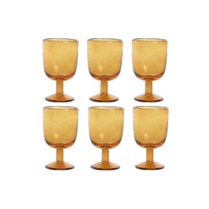 Gläsersatz Home ESPRIT Bernstein Kristall 300 ml 8 x 8 x 14 cm (6 S...