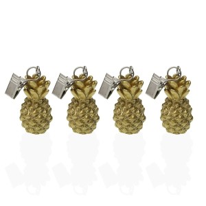 Tablecloth Clip Versa 3,6 x 6 x 3,6 cm Pineapples 4 Pieces |  Coast...