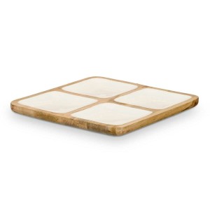 Tablett mit Fächern MALI-991 W Weiß 29,5 x 3 x 29,5 cm (6 Stück) | ...