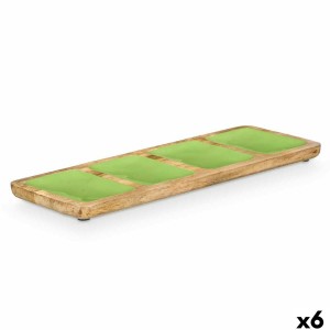 Tablett mit Fächern MALI-941 G grün 46 x 3 x 17 cm (6 Stück) |  Ges...