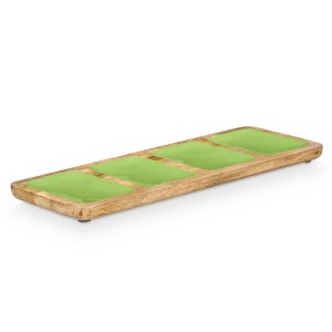 Tablett mit Fächern MALI-941 G grün 46 x 3 x 17 cm (6 Stück) |  Ges...