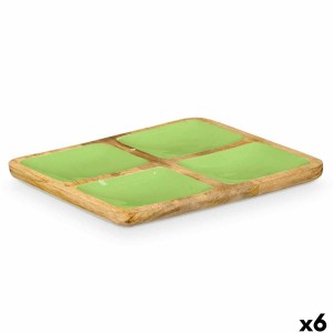 Tablett mit Fächern MALI-991 G grün 31 x 3 x 3 cm (6 Stück) |  Gesc...