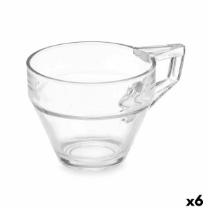 Tasse Kaffee und Tee Vivalto ZLQ02/BHA6 Durchsichtig Glas 199 ml (6...