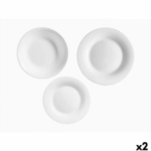 Geschirr-Set Vivalto F-LP100-80-85 Weiß Opalglas (2 Stück) |  Gesch...