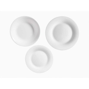 Geschirr-Set Vivalto F-LP100-80-85 Weiß Opalglas (2 Stück) |  Gesch...