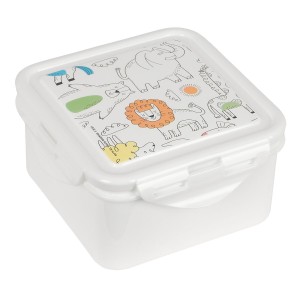 Lunchbox Safta Zoo Beige 13 x 7.5 x 13 cm |  Brotdosen, Lebensmitte...
