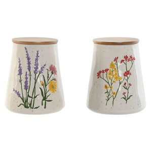 Gefäß Home ESPRIT Bunt Blomster Shabby Chic (2 Stück) |  Brotdosen,...