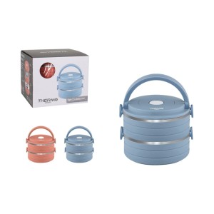 Lunchbox-Set ThermoSport Blau Rot Stahl Kunststoff 600 ml 2 Stücke ...