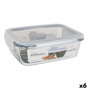 Lunchbox hermetisch Santa Clara Durchsichtig rechteckig 1L (6 Stück...