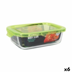 Lunchbox hermetisch Quttin grün Durchsichtig rechteckig 0,6 L (6 St...