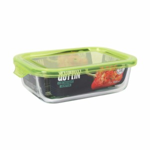 Lunchbox hermetisch Quttin grün Durchsichtig rechteckig 0,6 L (6 St...