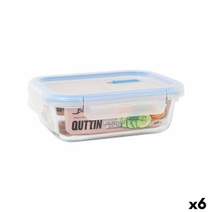 Lunchbox hermetisch Quttin Boho Durchsichtig rechteckig 600 ml (6 S...