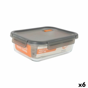 Lunchbox hermetisch MasterChef Grau Durchsichtig rechteckig 1,5 L (...