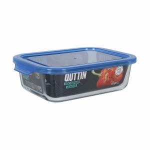 Lunchbox hermetisch Quttin Blau Durchsichtig rechteckig 1 L (6 Stüc...