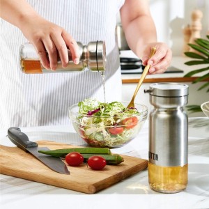 Ölfläschchen Quttin Durchsichtig Silberfarben Edelstahl 0,36 L (12 ...
