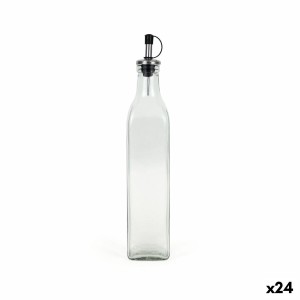Ölfläschchen Anna Durchsichtig Silberfarben Glas 0,5 L (24 Stück) |...