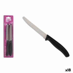Messerset Quttin Schwarz Silberfarben Edelstahl 11 cm 4 Stücke (18 ...
