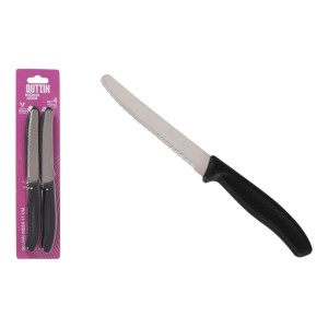 Messerset Quttin Schwarz Silberfarben Edelstahl 11 cm 4 Stücke (18 ...