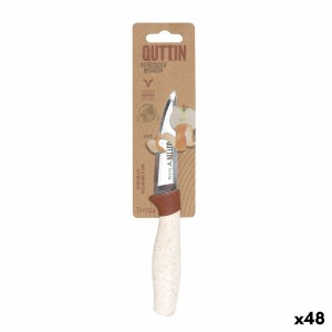 Schälmesser Quttin Terra Braun Silberfarben Edelstahl 9 cm (48 Stüc...