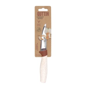 Schälmesser Quttin Terra Braun Silberfarben Edelstahl 9 cm (48 Stüc...