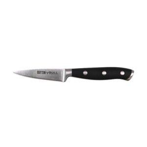 Schälmesser Quttin Bull Schwarz Silberfarben Edelstahl 9 cm (4 Stüc...