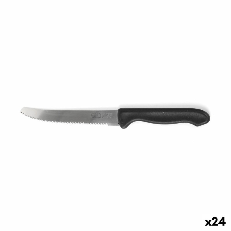 Steakmesser-Set Cuyfor Schwarz Silberfarben 12 cm 6 Stücke (24 Stüc... Steakmesser-Set Cuyfor Schwarz Silberfarben 12 cm 6 Stücke (24 Stüc...