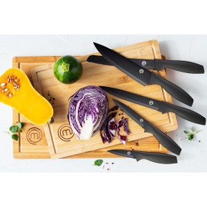 Küchenmesser MasterChef Schwarz Silberfarben 13 cm Mehrzweck (24 St...