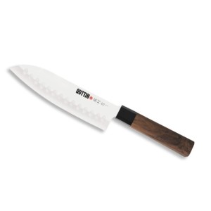 Küchenmesser Quttin SANTOKU Takamura Braun Silberfarben 17 cm (12 S...
