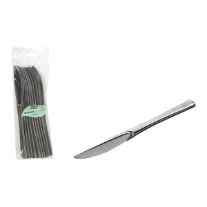 Wiederverwendbares Messerset Algon Silberfarben Kunststoff 20 cm 10...
