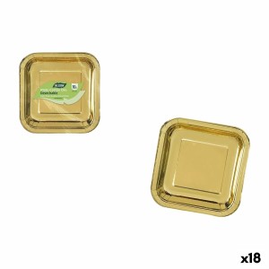 Geschirr-Set Algon Gold 20 cm 10 Stücke (18 Stück) |  Geschirr, Tab...
