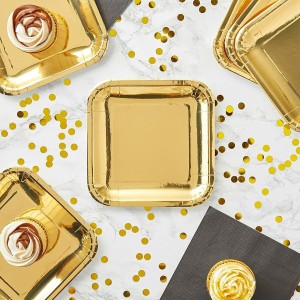 Geschirr-Set Algon Gold 26 cm 3 Stücke (18 Stück) |  Geschirr, Tabl...
