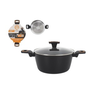 Topf mit Deckel MasterChef 24 cm 2,5 mm (4 Stück) |  Pfannen und Tö...