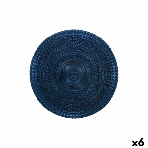 Flacher Teller Alfares Alfares Blau Glas Ø 31 cm (6 Stück) |  Gesch...
